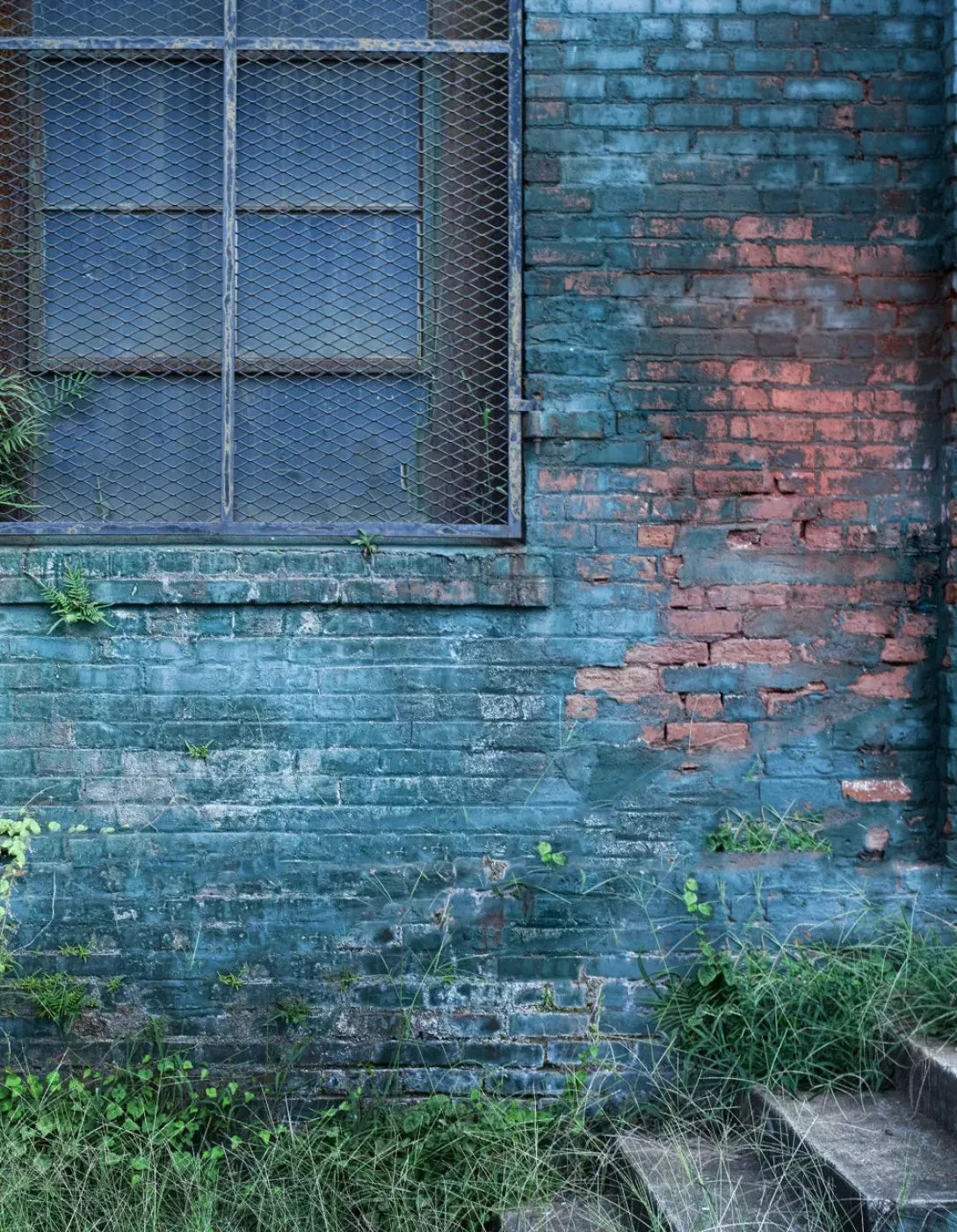 Back Alley Blue 6X8 Fleece ( 72 X 96 Inch ) Backdrop