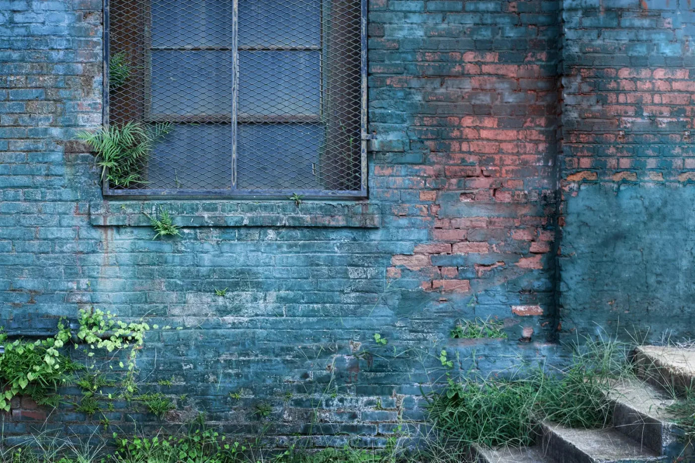 Back Alley Blue 8X5 Ultracloth ( 96 X 60 Inch ) Backdrop