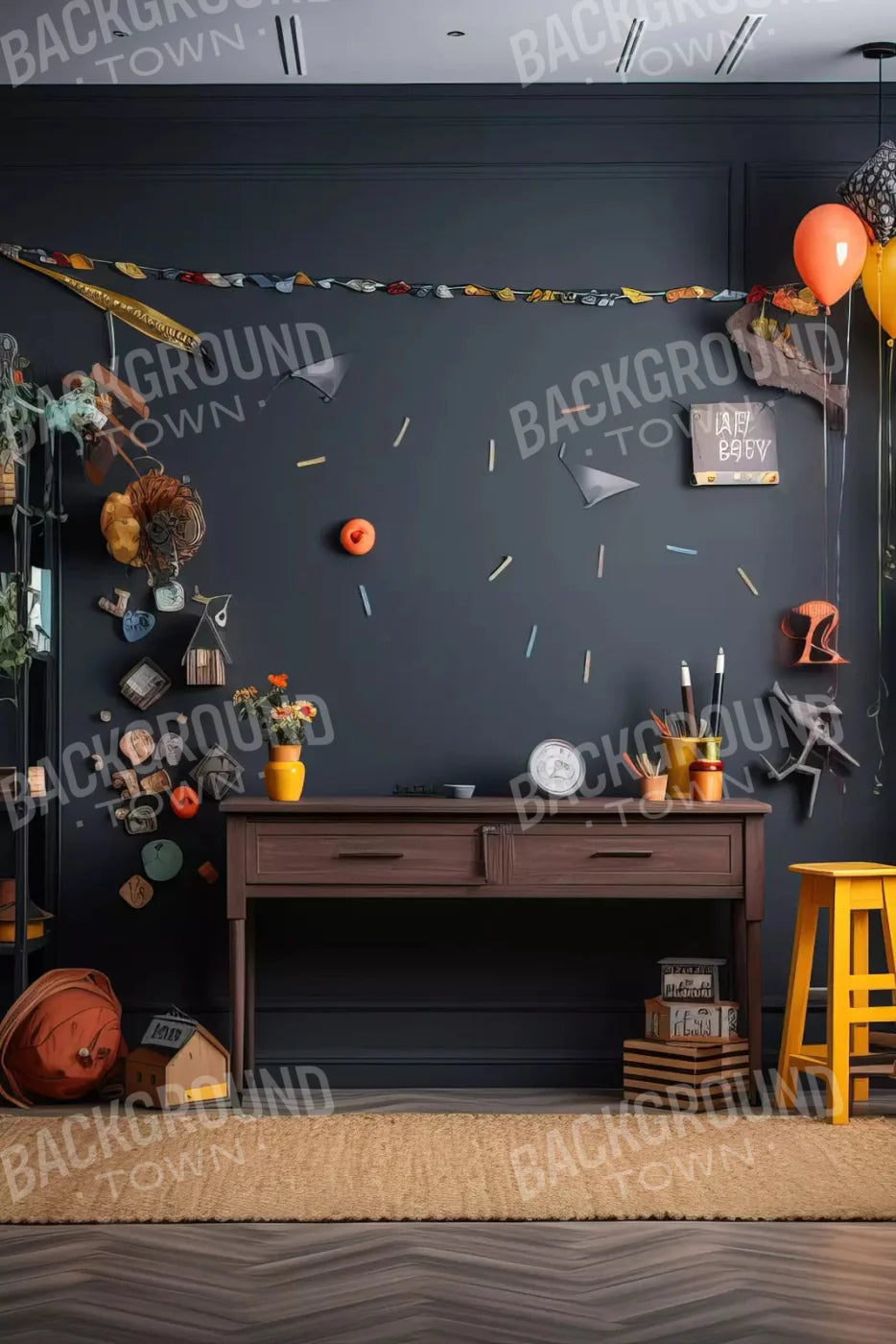 Back To School 5X8 Ultracloth ( 60 X 96 Inch ) Backdrop