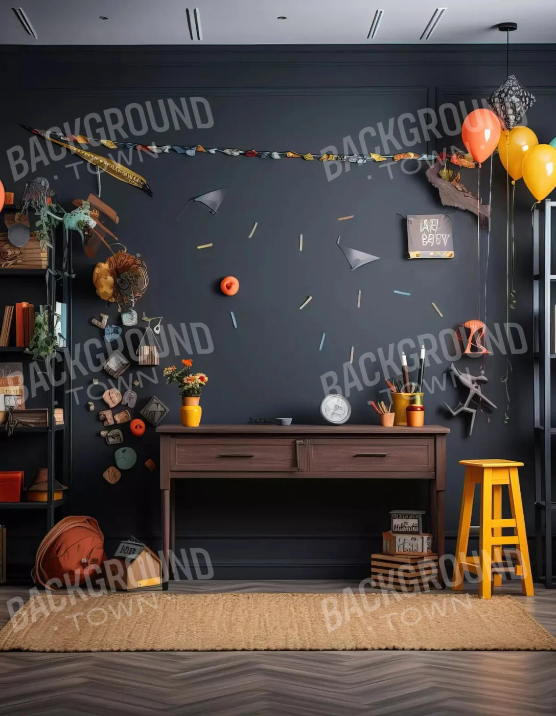 Back To School 6X8 Fleece ( 72 X 96 Inch ) Backdrop