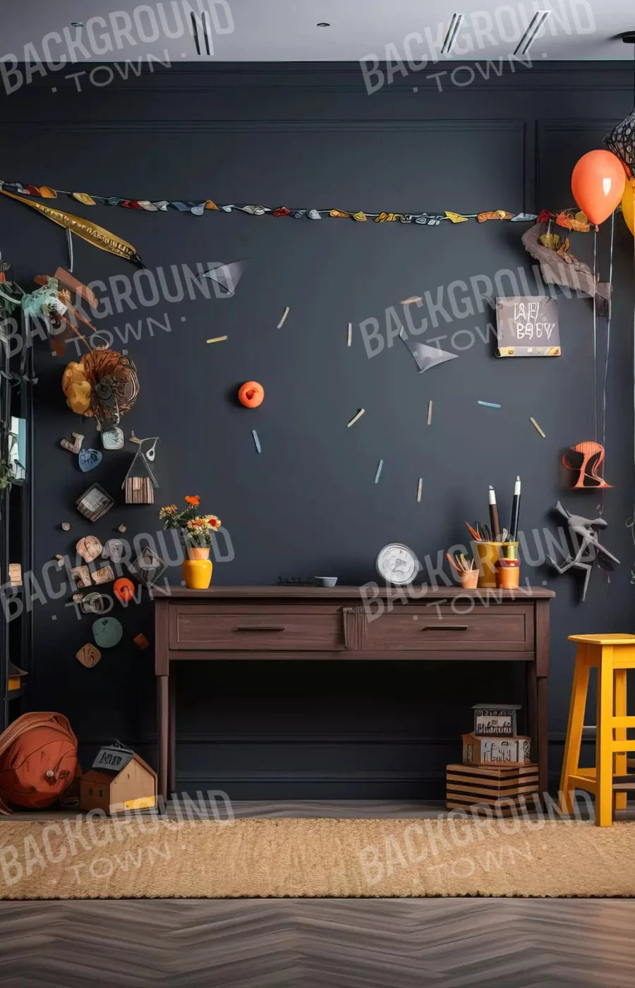Back To School 8X12 Ultracloth ( 96 X 144 Inch ) Backdrop