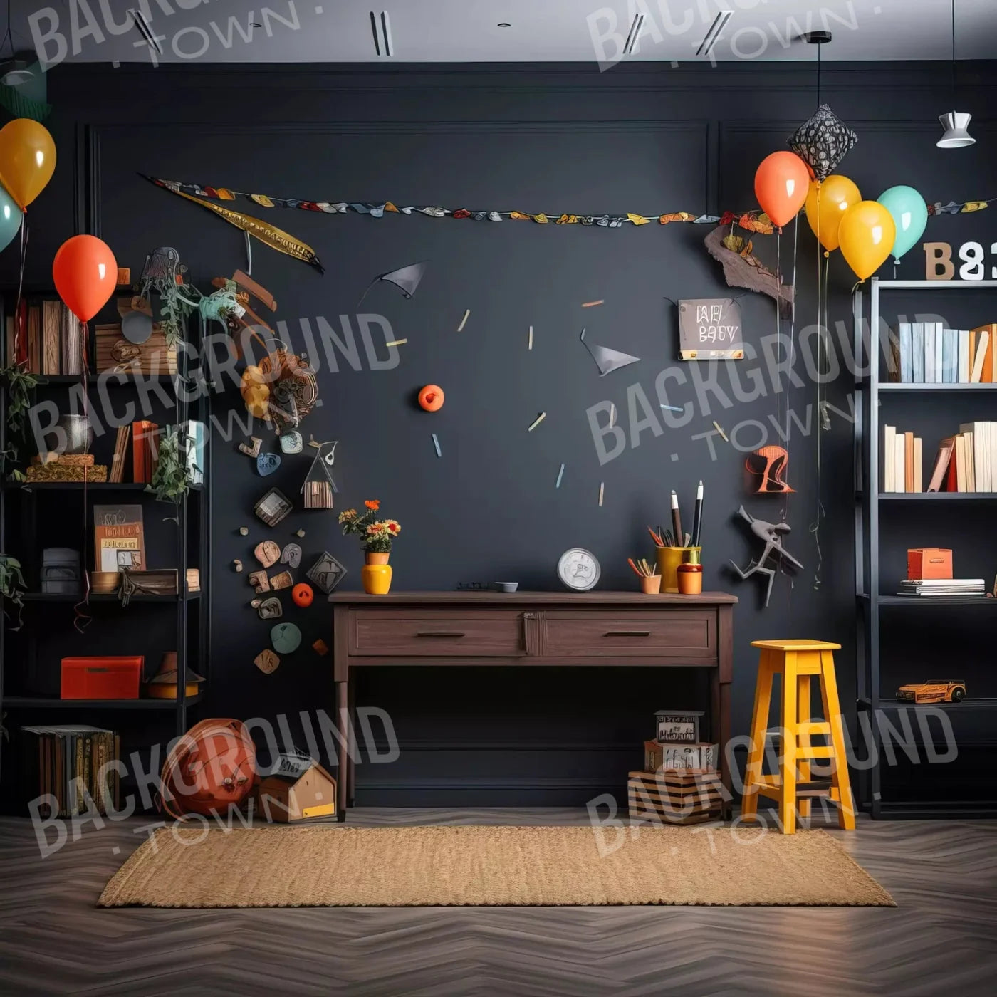 Back To School 8X8 Fleece ( 96 X Inch ) Backdrop