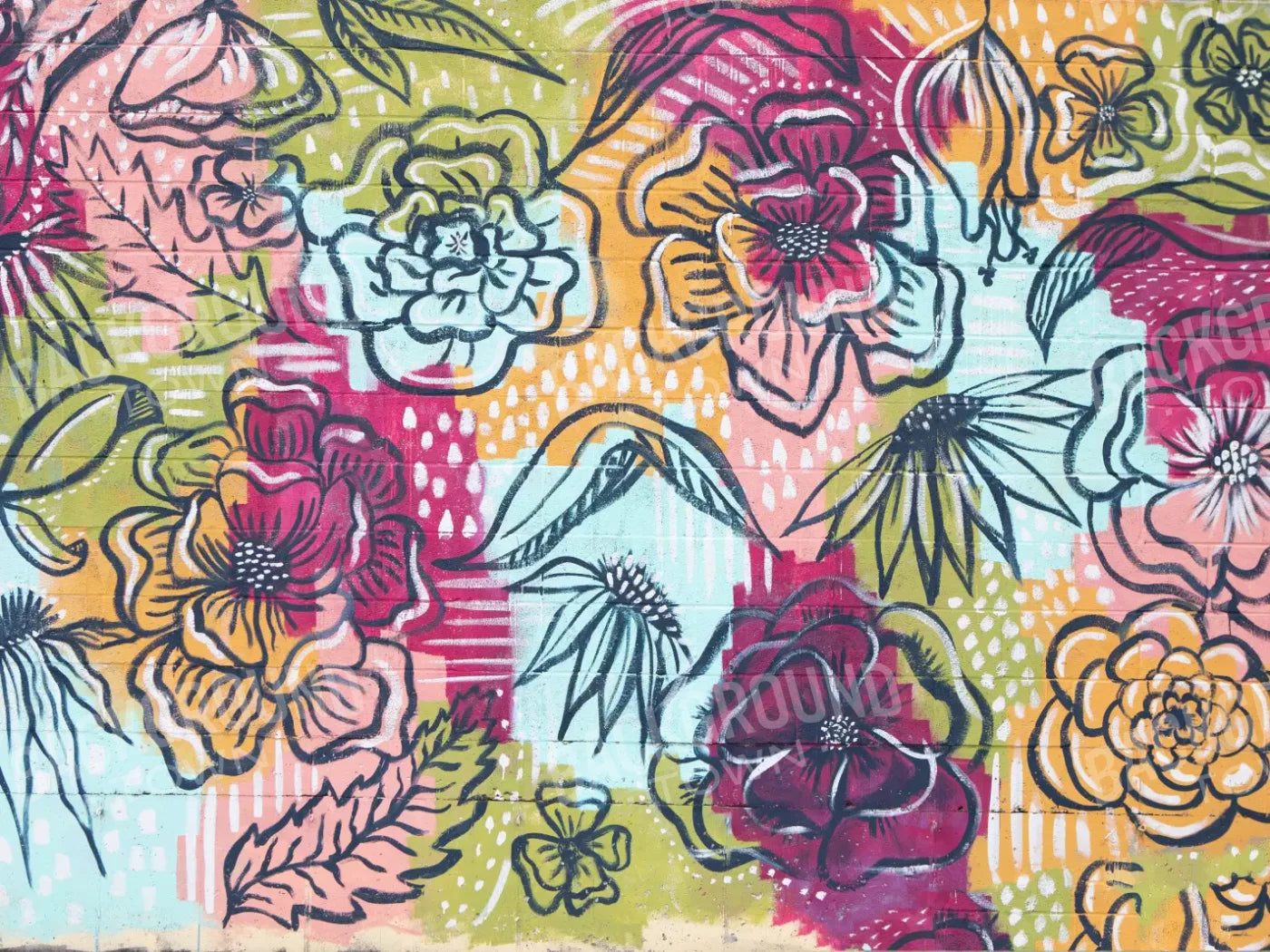 Back Wall Mural 6’8x5’ Fleece (80 x 60 inch) Backdrop