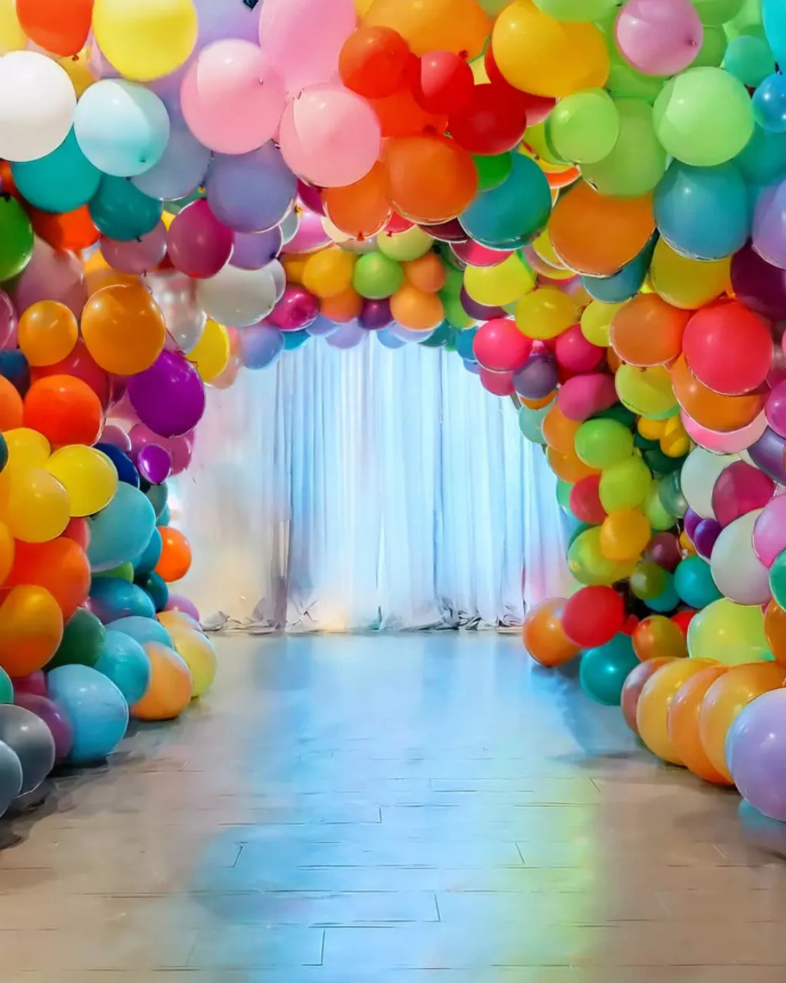 Balloon Tunnel 8’X10’ Fleece (96 X 120 Inch) Backdrop