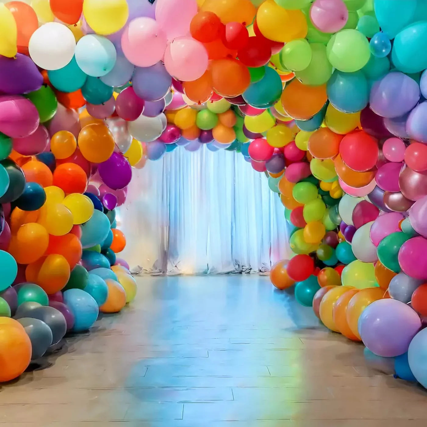 Balloon Tunnel 8’X8’ Fleece (96 X Inch) Backdrop