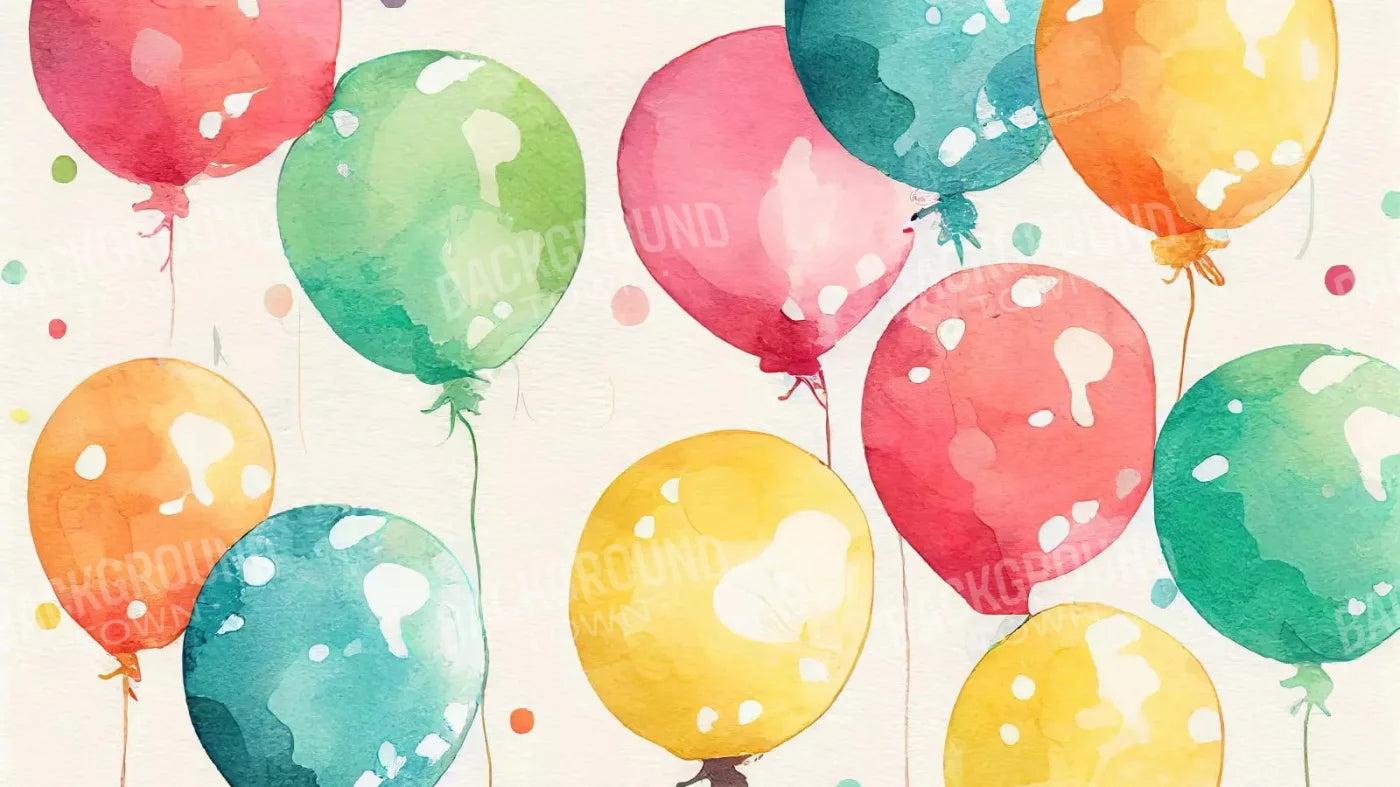 Balloon Wall Vintage 14X8 Ultracloth ( 168 X 96 Inch ) Backdrop