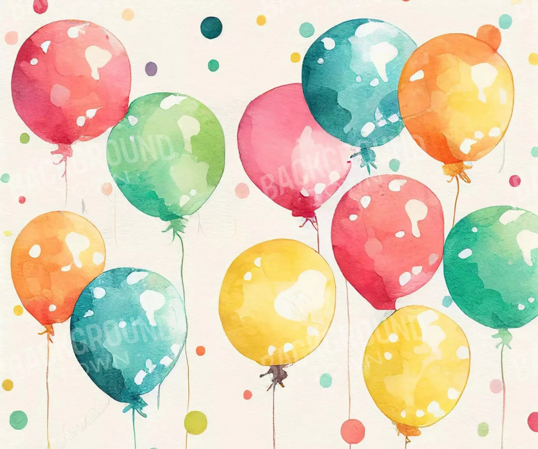 Balloon Wall Vintage 5X42 Fleece ( 60 X 50 Inch ) Backdrop