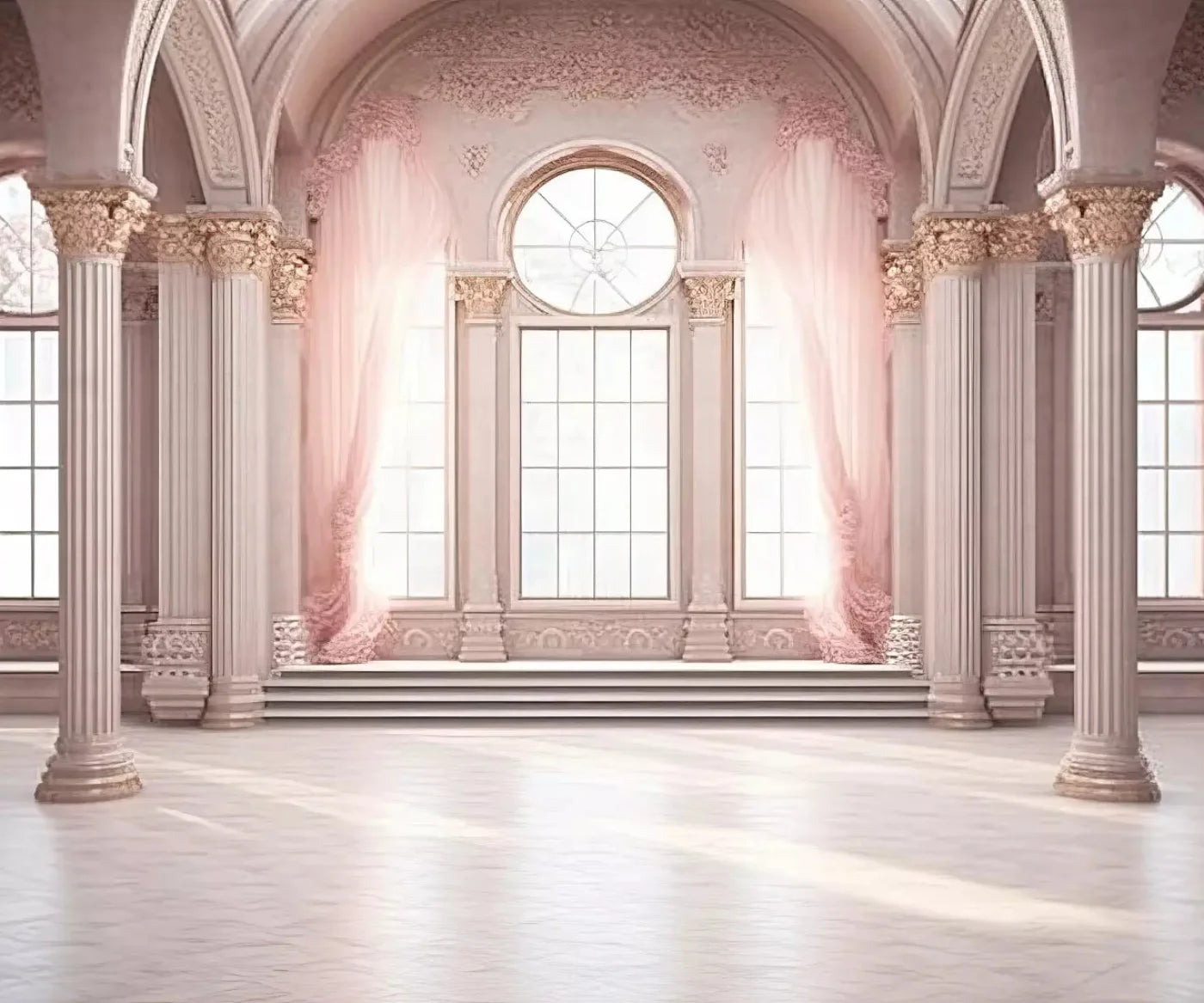 Ballroom In Pink Backdrop