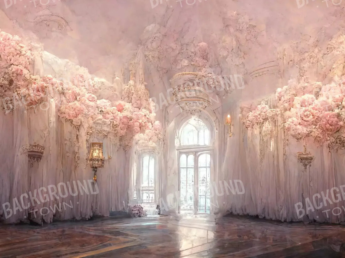Ballroom In Pink 2 68X5 Fleece ( 80 X 60 Inch ) Backdrop
