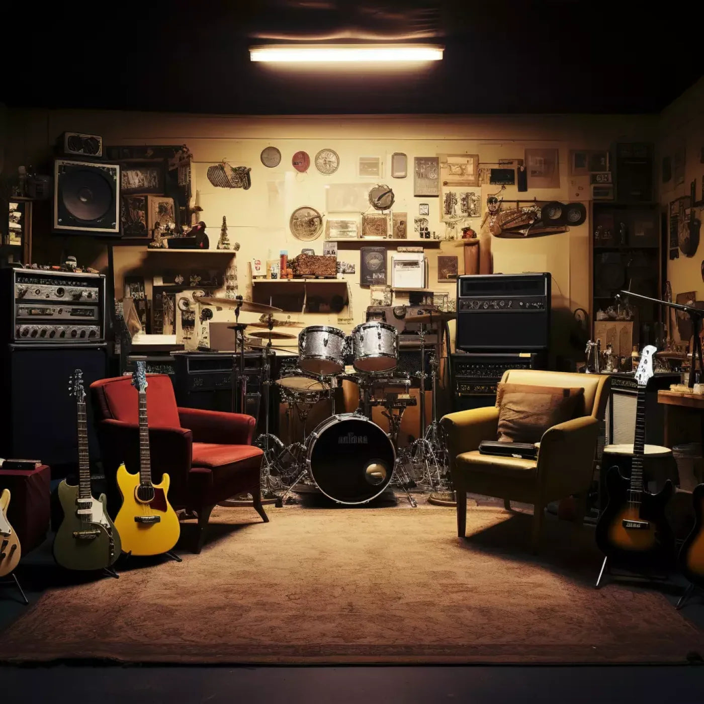 Band Room Ii 8’X8’ Fleece (96 X Inch) Backdrop