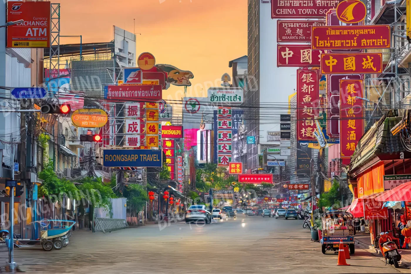 Bangkok Street 12’x8’ UltraCloth (144 x 96 inch) Backdrop