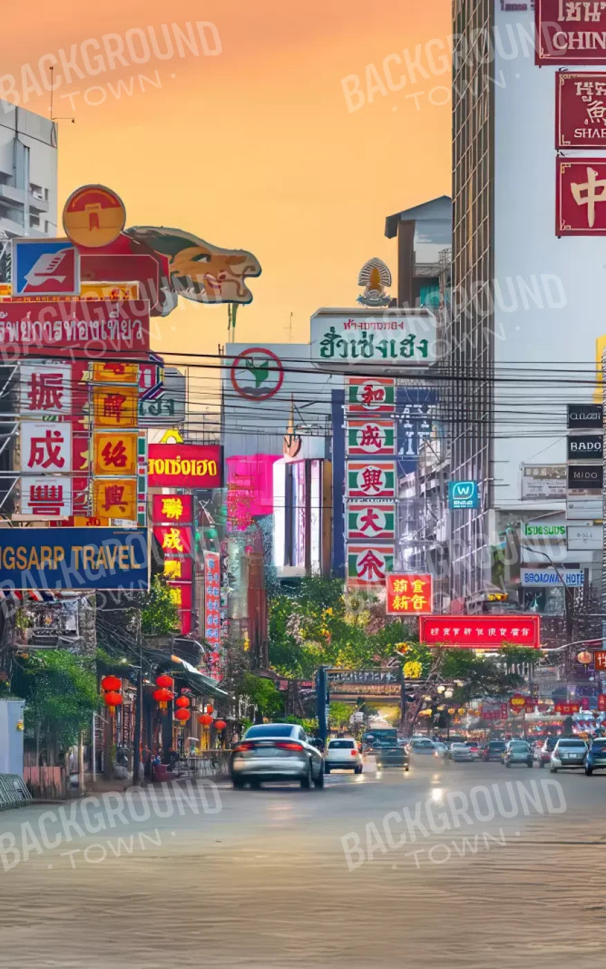 Bangkok Street 5’x8’ UltraCloth (60 x 96 inch) Backdrop