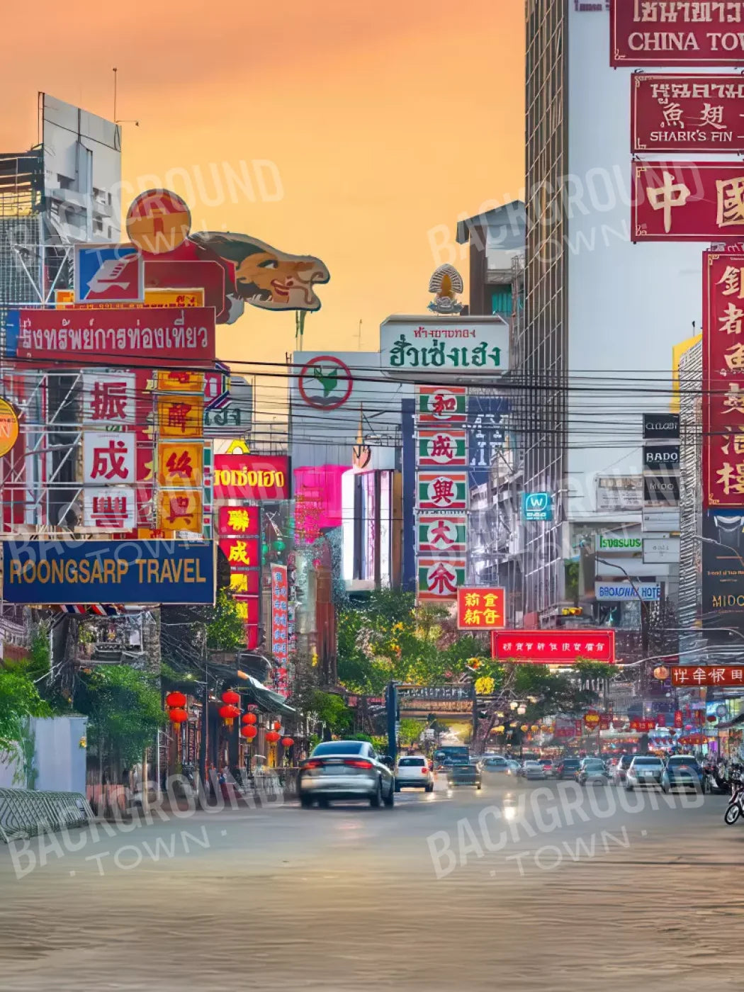 Bangkok Street 6’x8’ Fleece (72 x 96 inch) Backdrop