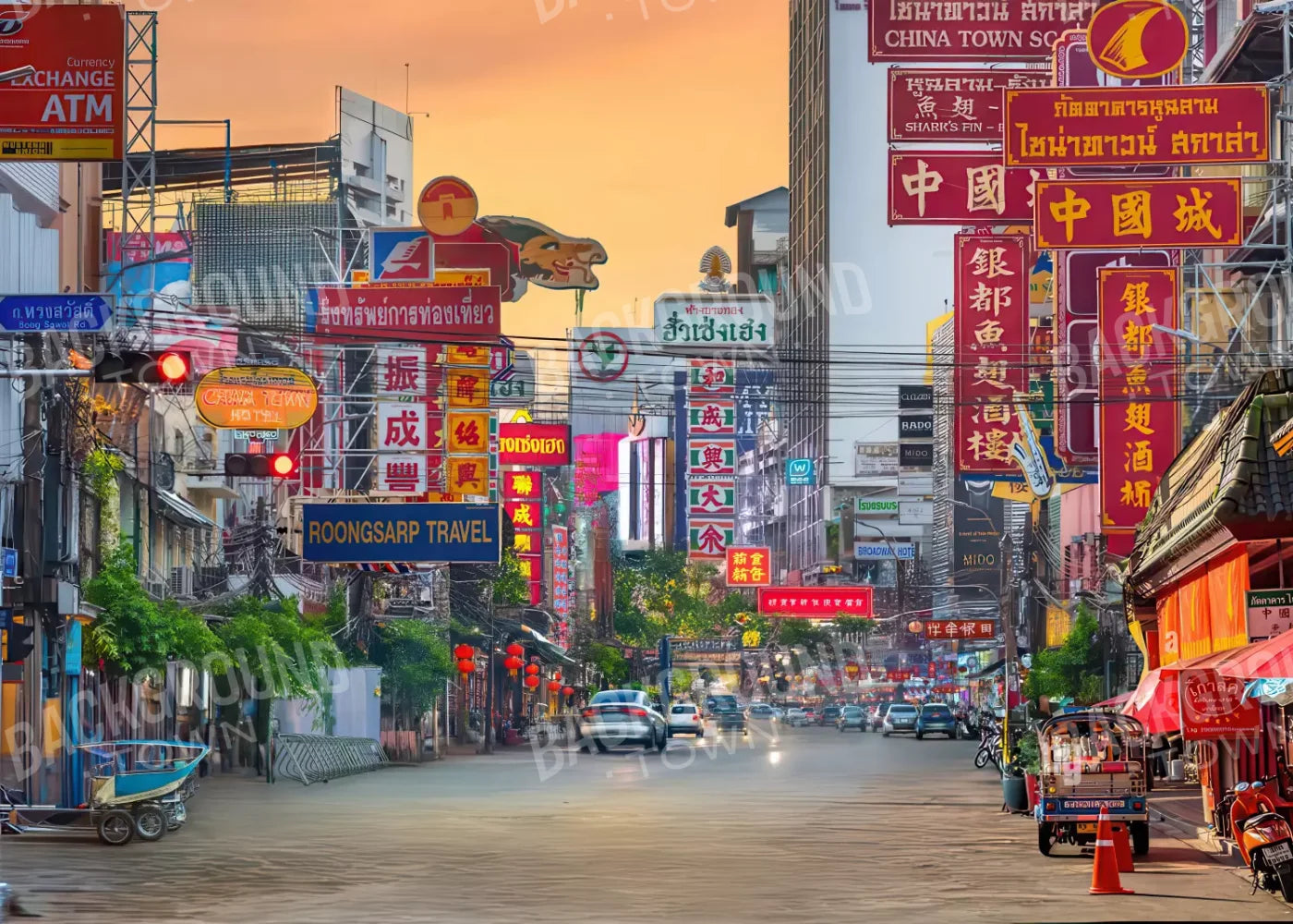 Bangkok Street 7’x5’ UltraCloth (84 x 60 inch) Backdrop