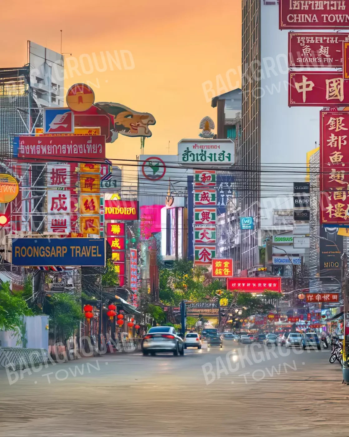 Bangkok Street 8’x10’ Fleece (96 x 120 inch) Backdrop