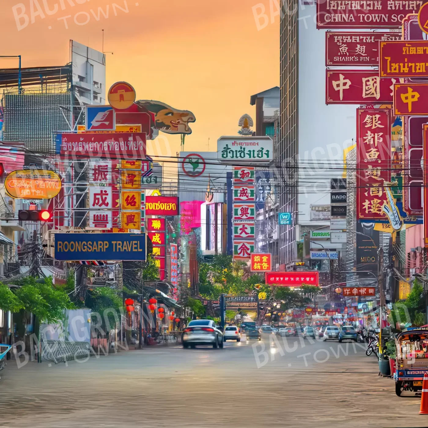 Bangkok Street 8’x8’ Fleece (96 x 96 inch) Backdrop