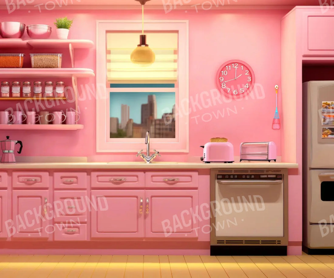 Barbie Kitchen 5’x4’2 Fleece (60 x 50 inch) Backdrop