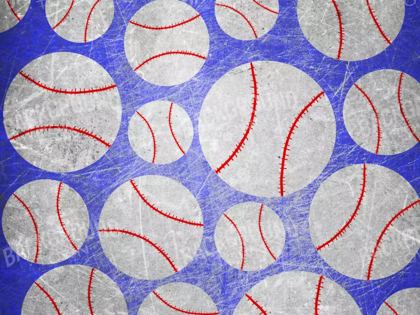 Baseball Dots 10X8 Fleece ( 120 X 96 Inch ) Backdrop