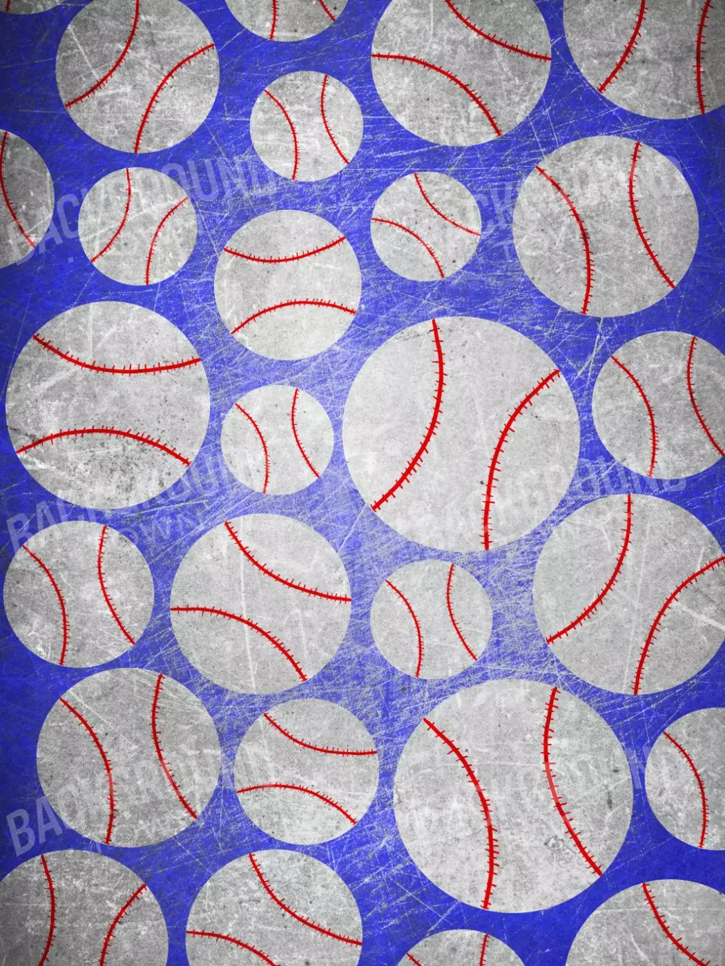 Baseball Dots 5X68 Fleece ( 60 X 80 Inch ) Backdrop