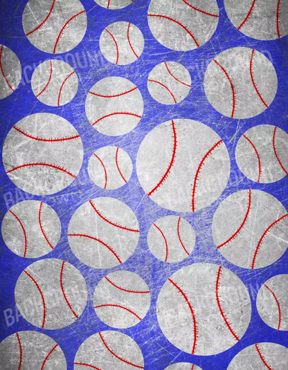 Baseball Dots 6X8 Fleece ( 72 X 96 Inch ) Backdrop
