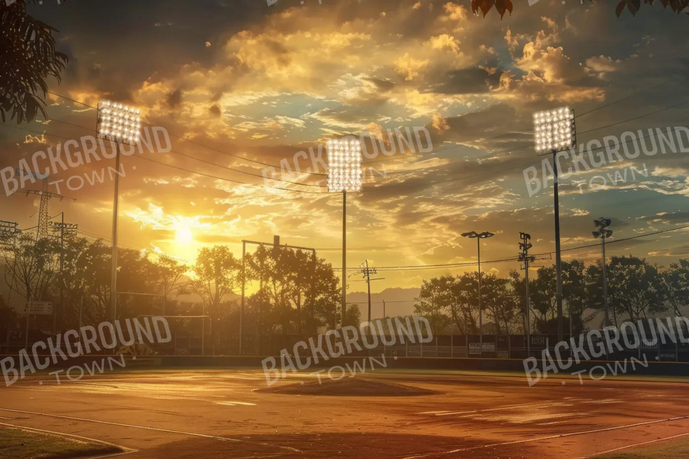 Baseball Evening 12’x8’ UltraCloth (144 x 96 inch) Backdrop