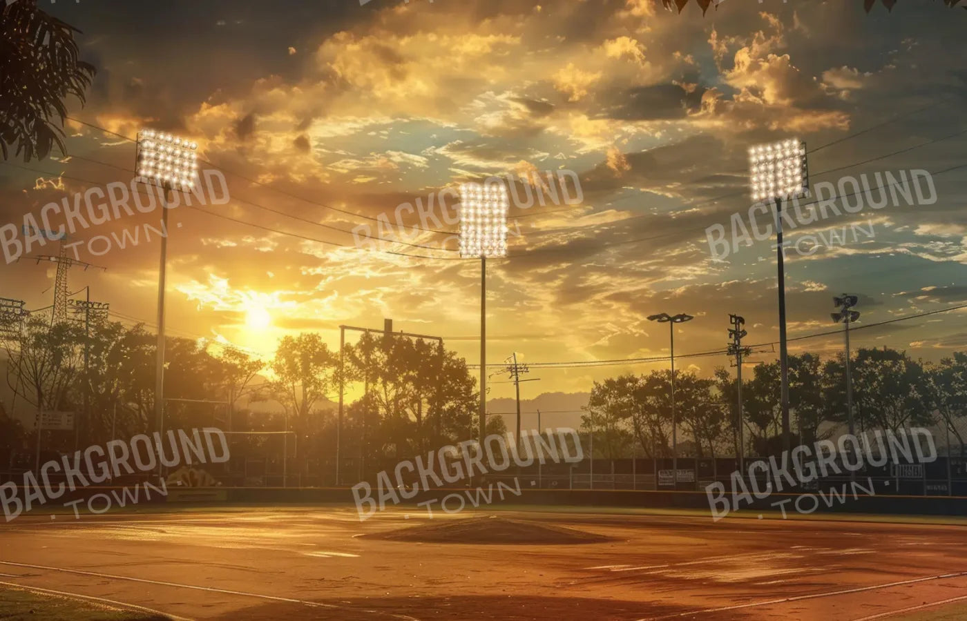 Baseball Evening 14’x9’ UltraCloth (168 x 108 inch) Backdrop