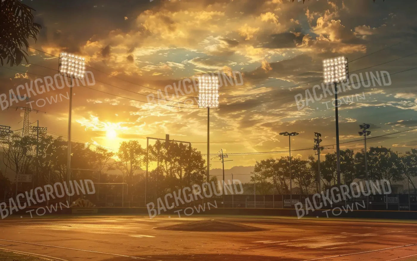 Baseball Evening 16’x10’ UltraCloth (192 x 120 inch) Backdrop