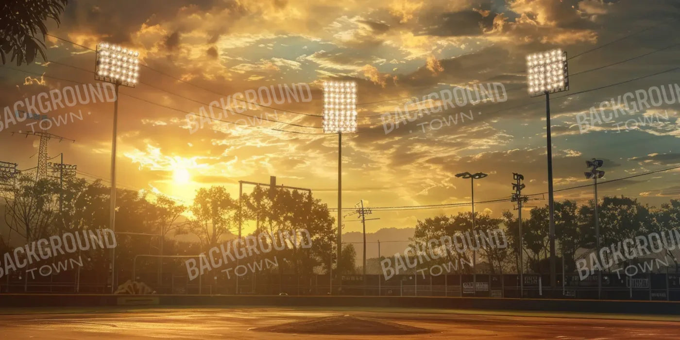 Baseball Evening 20’x10’ UltraCloth (240 x 120 inch) Backdrop