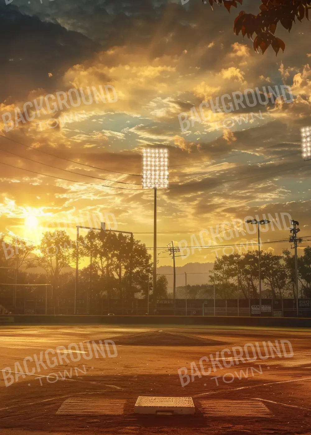 Baseball Evening 5’x7’ UltraCloth (60 x 84 inch) Backdrop