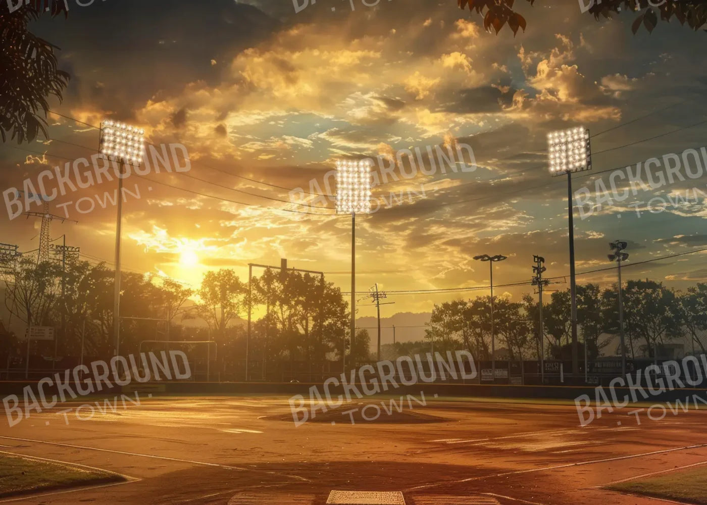 Baseball Evening 7’x5’ UltraCloth (84 x 60 inch) Backdrop
