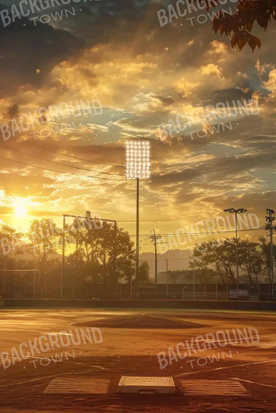 Baseball Evening 8’x12’ UltraCloth (96 x 144 inch) Backdrop
