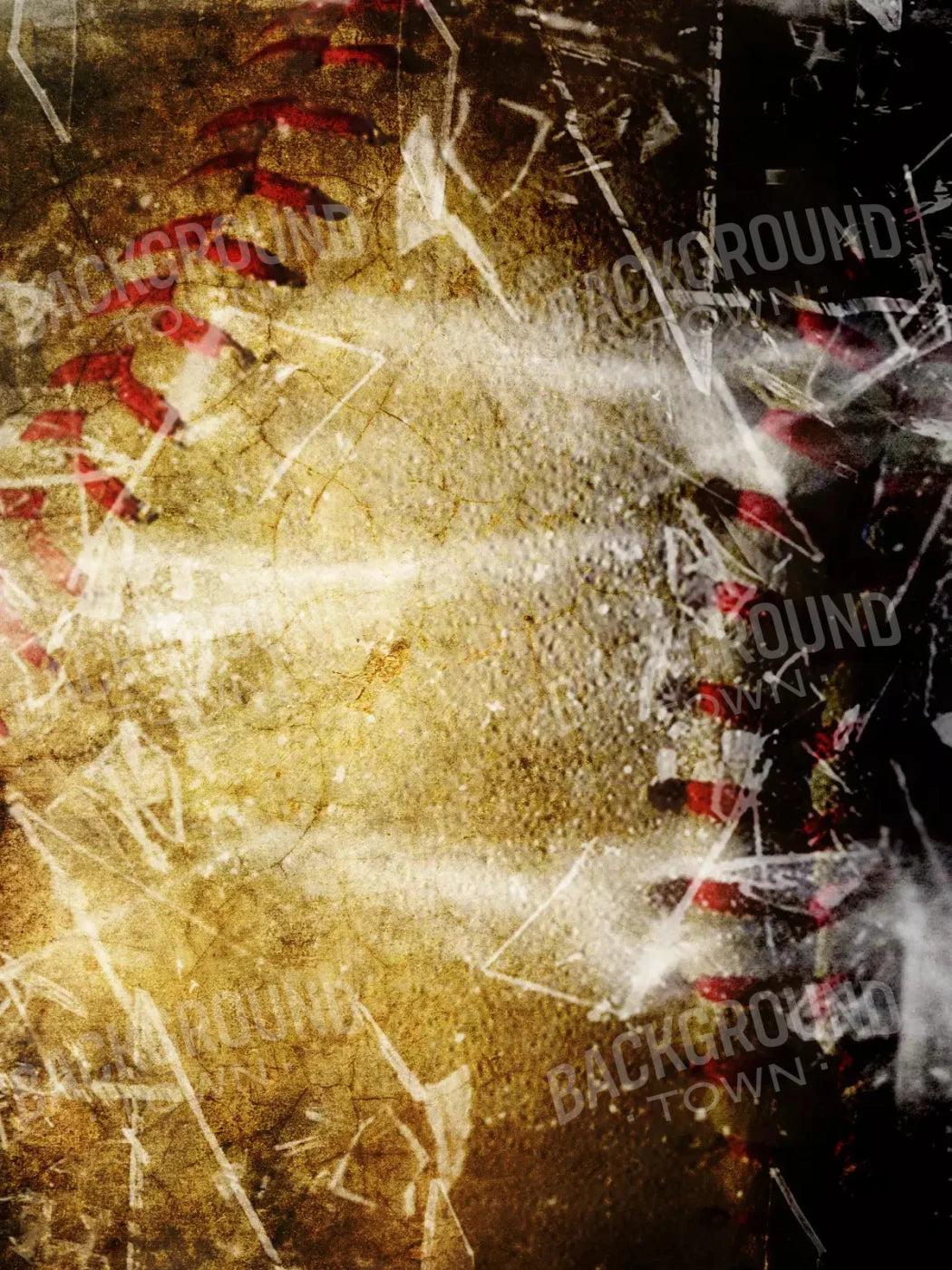 Baseball Grunge 5X68 Fleece ( 60 X 80 Inch ) Backdrop
