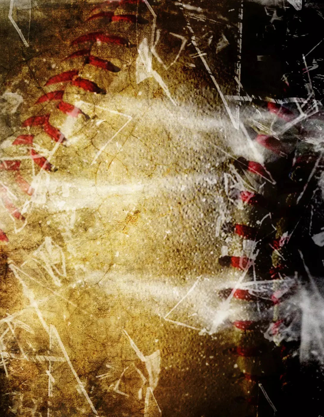 Baseball Grunge 6X8 Fleece ( 72 X 96 Inch ) Backdrop