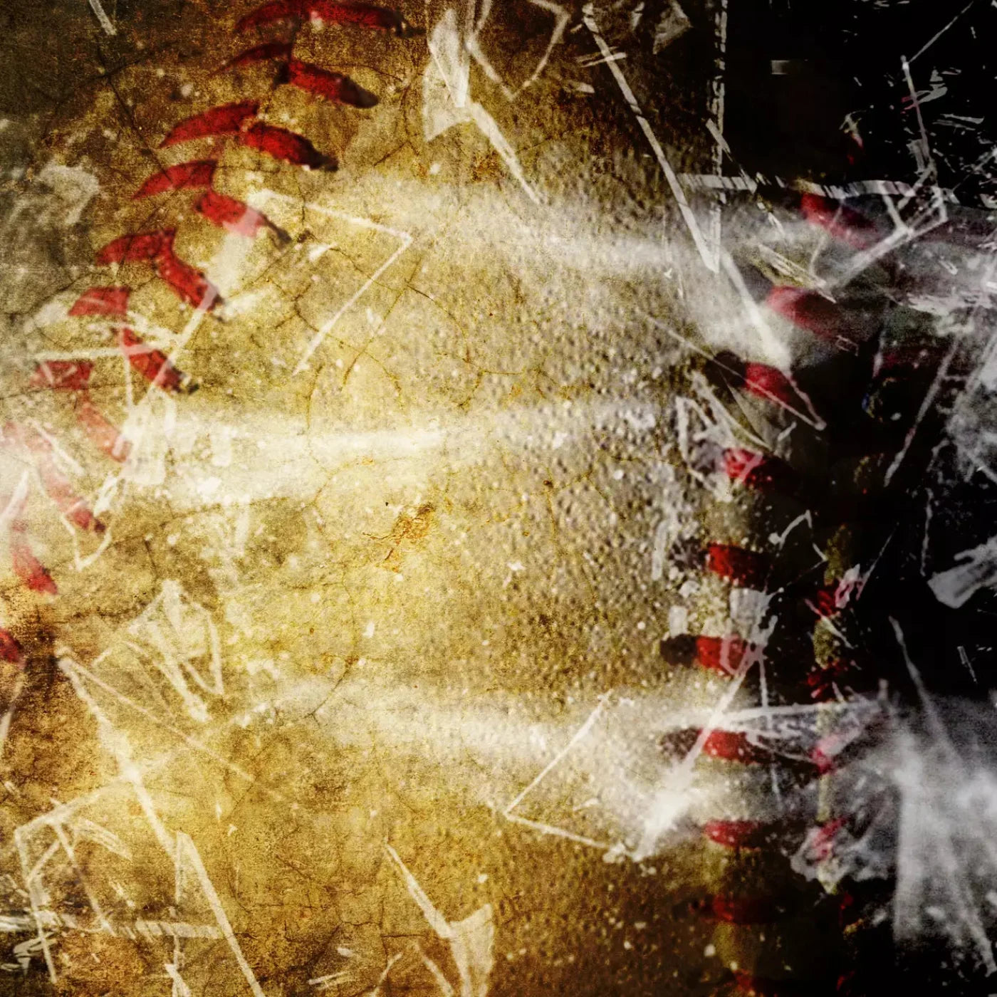 Baseball Grunge 8X8 Fleece ( 96 X Inch ) Backdrop