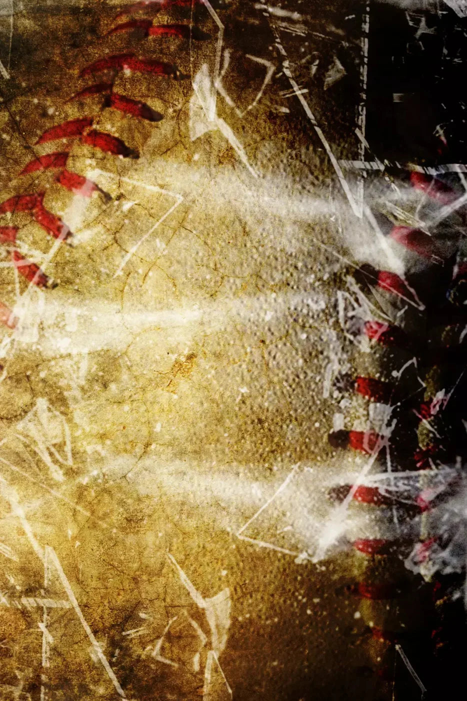 Baseball Grunge 5X76 For Lvl Up Backdrop System ( 60 X 90 Inch )