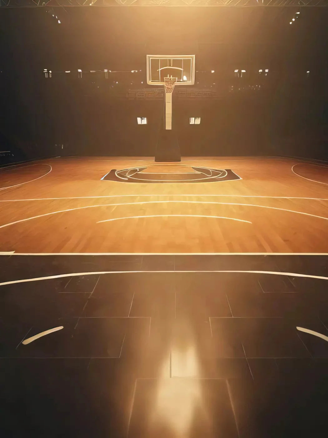 Basketball Court 5X68 Fleece ( 60 X 80 Inch ) Backdrop
