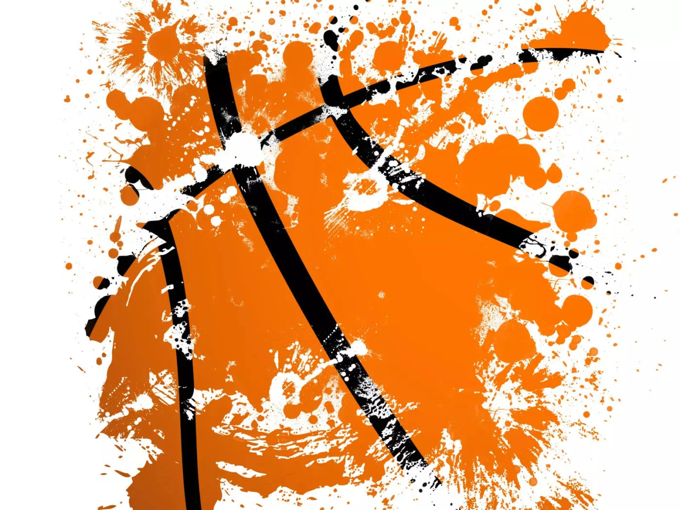 Basketball Splatter 10X8 Fleece ( 120 X 96 Inch ) Backdrop