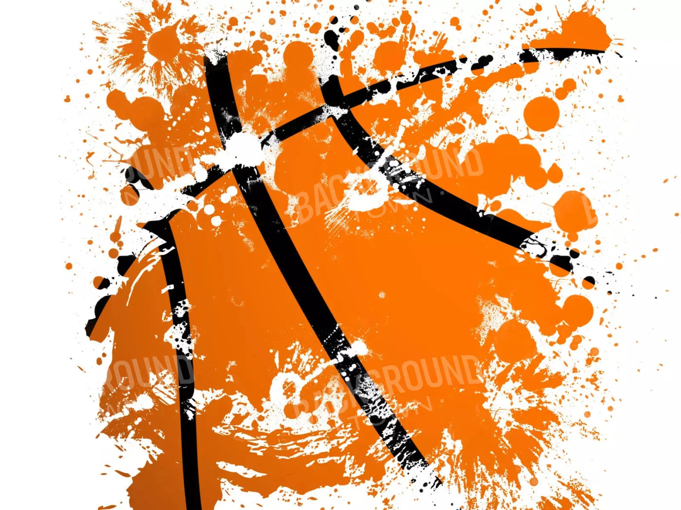 Basketball Splatter 10X8 Fleece ( 120 X 96 Inch ) Backdrop
