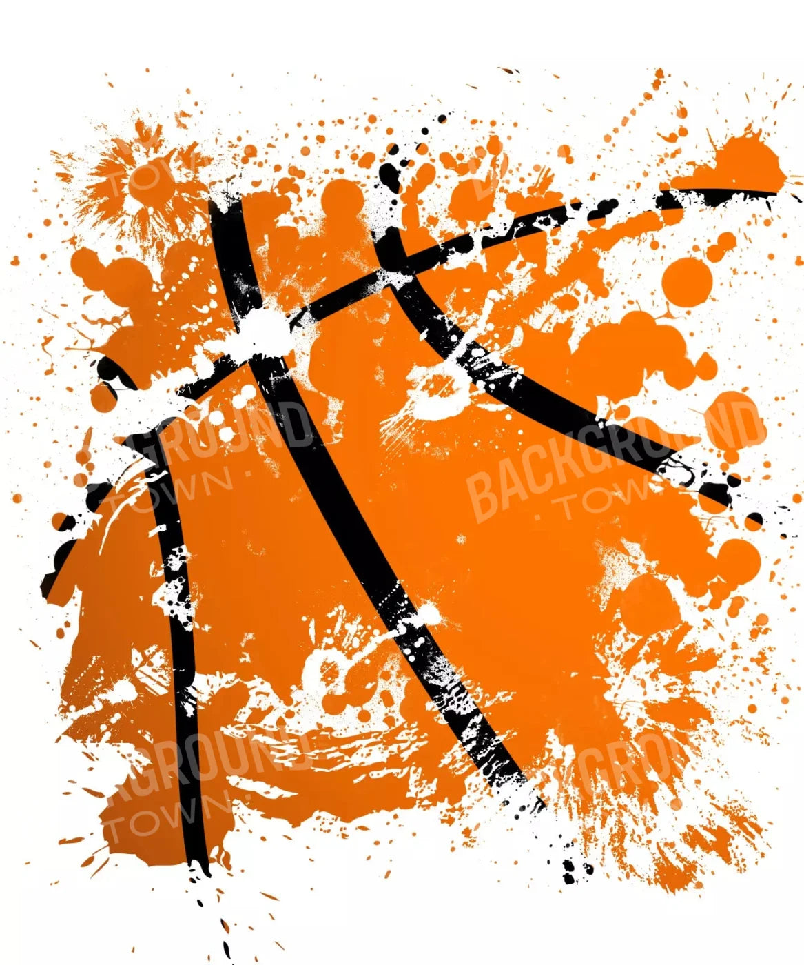 Orange Sports Backdrop for Photography