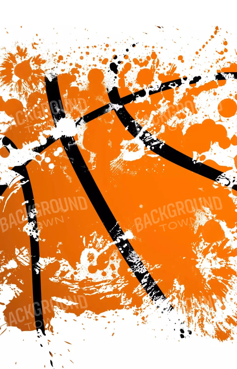 Basketball Splatter 8X12 Ultracloth ( 96 X 144 Inch ) Backdrop