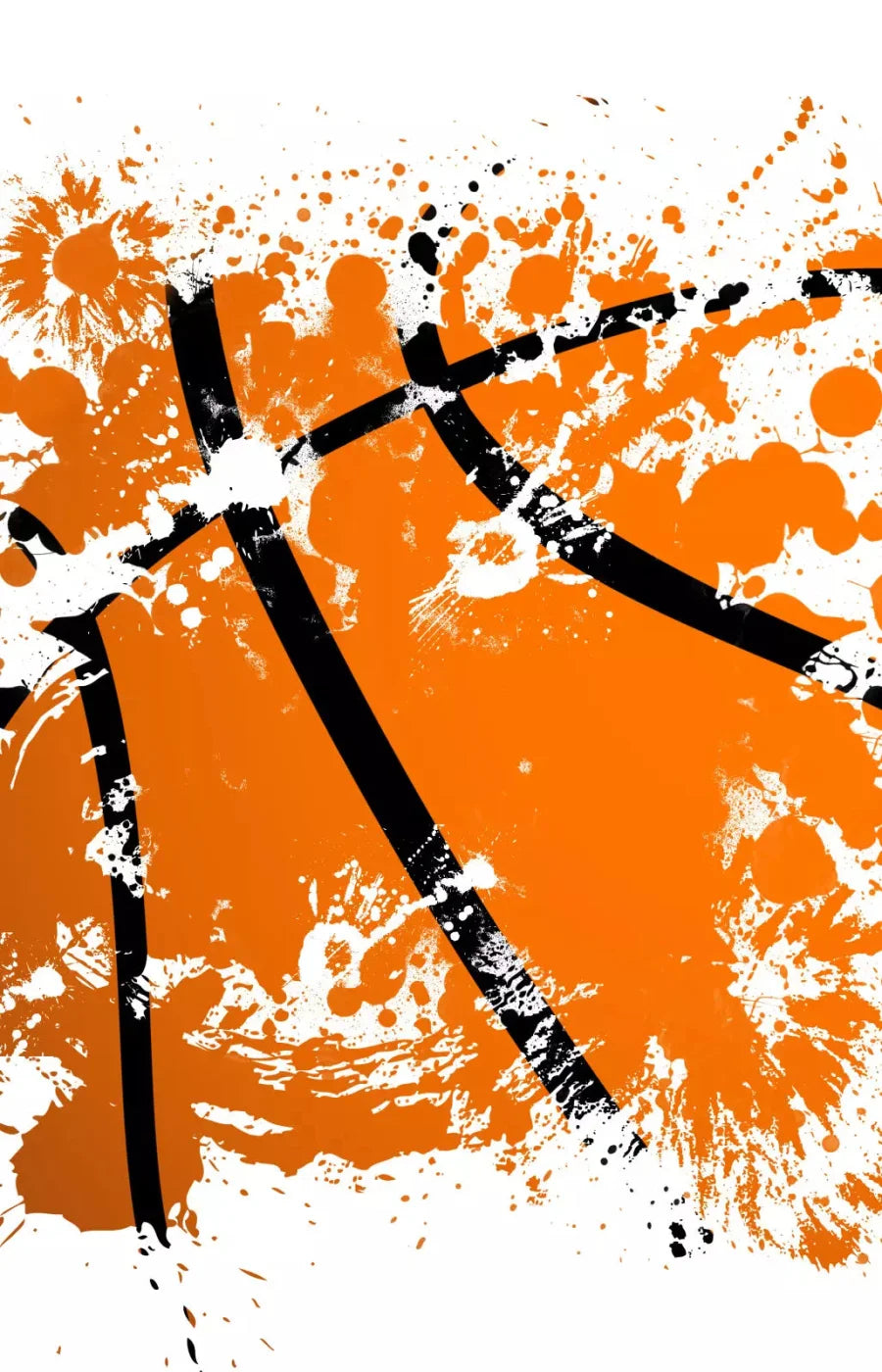Basketball Splatter 8X12 Ultracloth ( 96 X 144 Inch ) Backdrop
