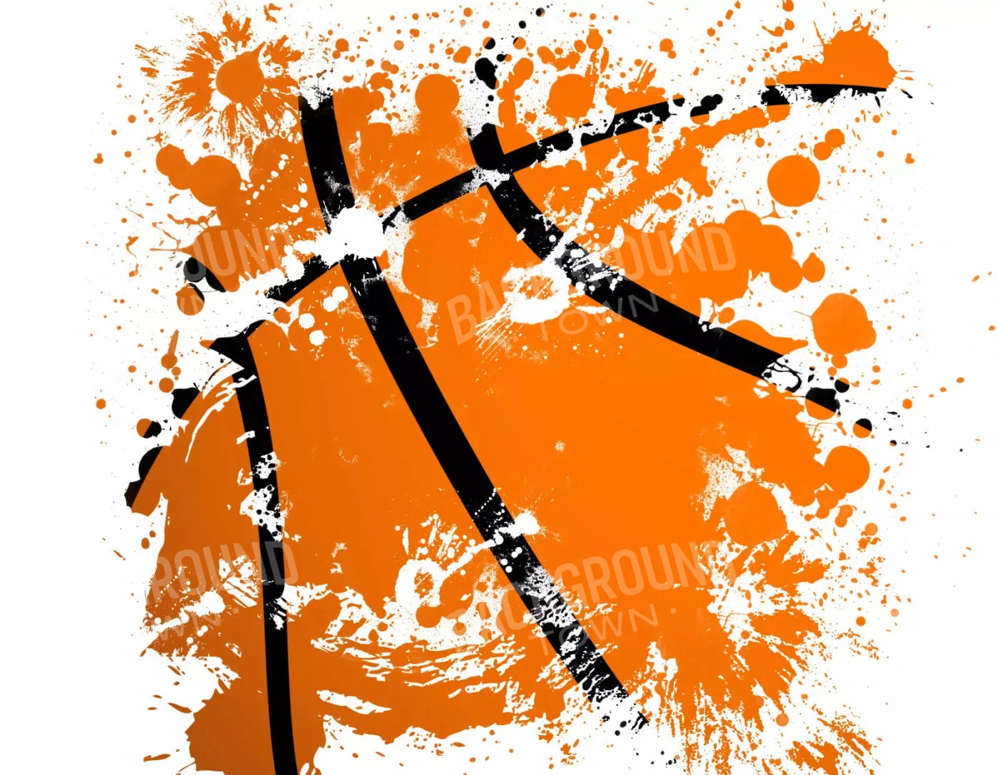 Basketball Splatter 8X6 Fleece ( 96 X 72 Inch ) Backdrop