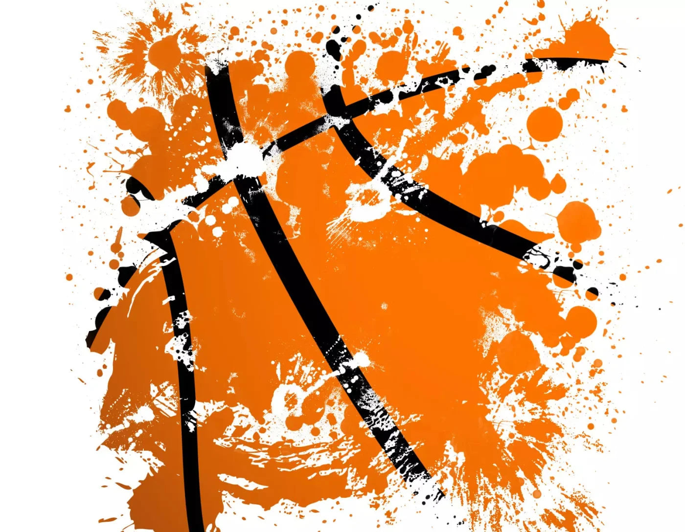 Basketball Splatter 8X6 Fleece ( 96 X 72 Inch ) Backdrop