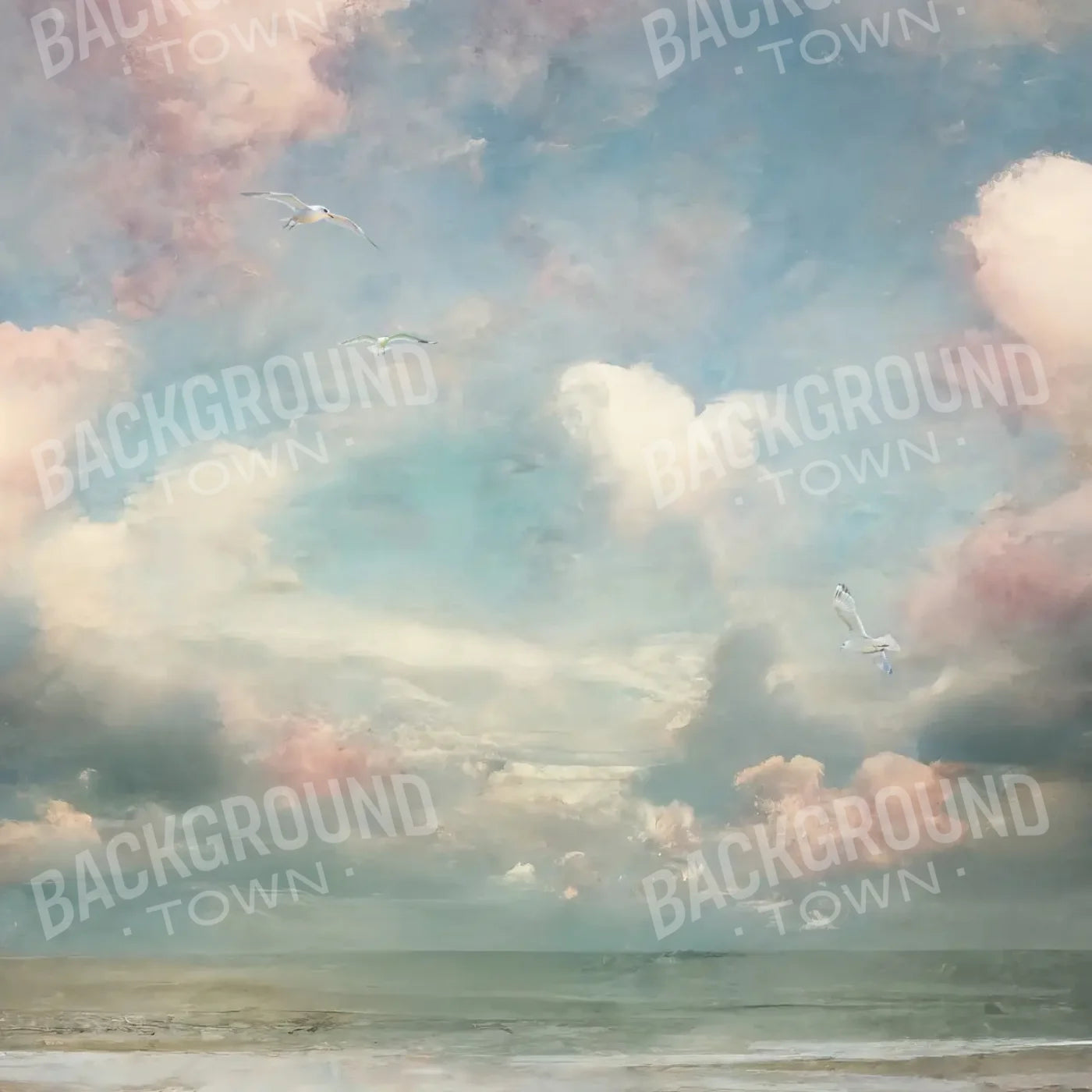 Beach Vibes III 10’x10’ UltraCloth (120 x 120 inch) Backdrop