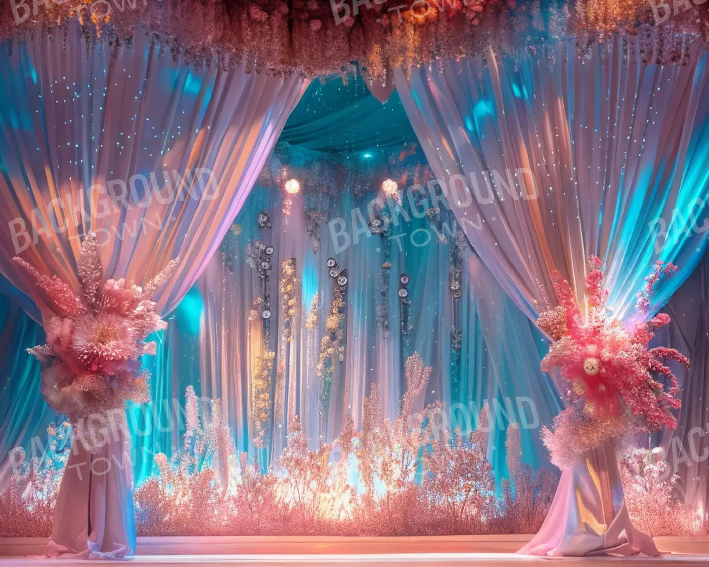 Beauty Pageant Stage 10’x8’ Fleece (120 x 96 inch) Backdrop