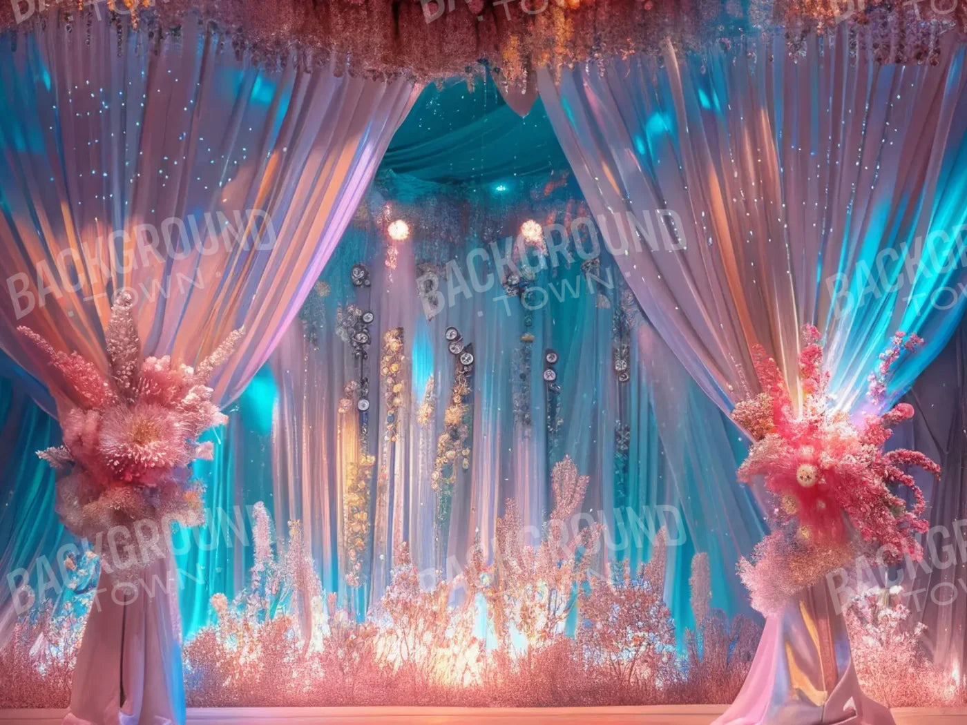 Beauty Pageant Stage 8’x6’ Fleece (96 x 72 inch) Backdrop