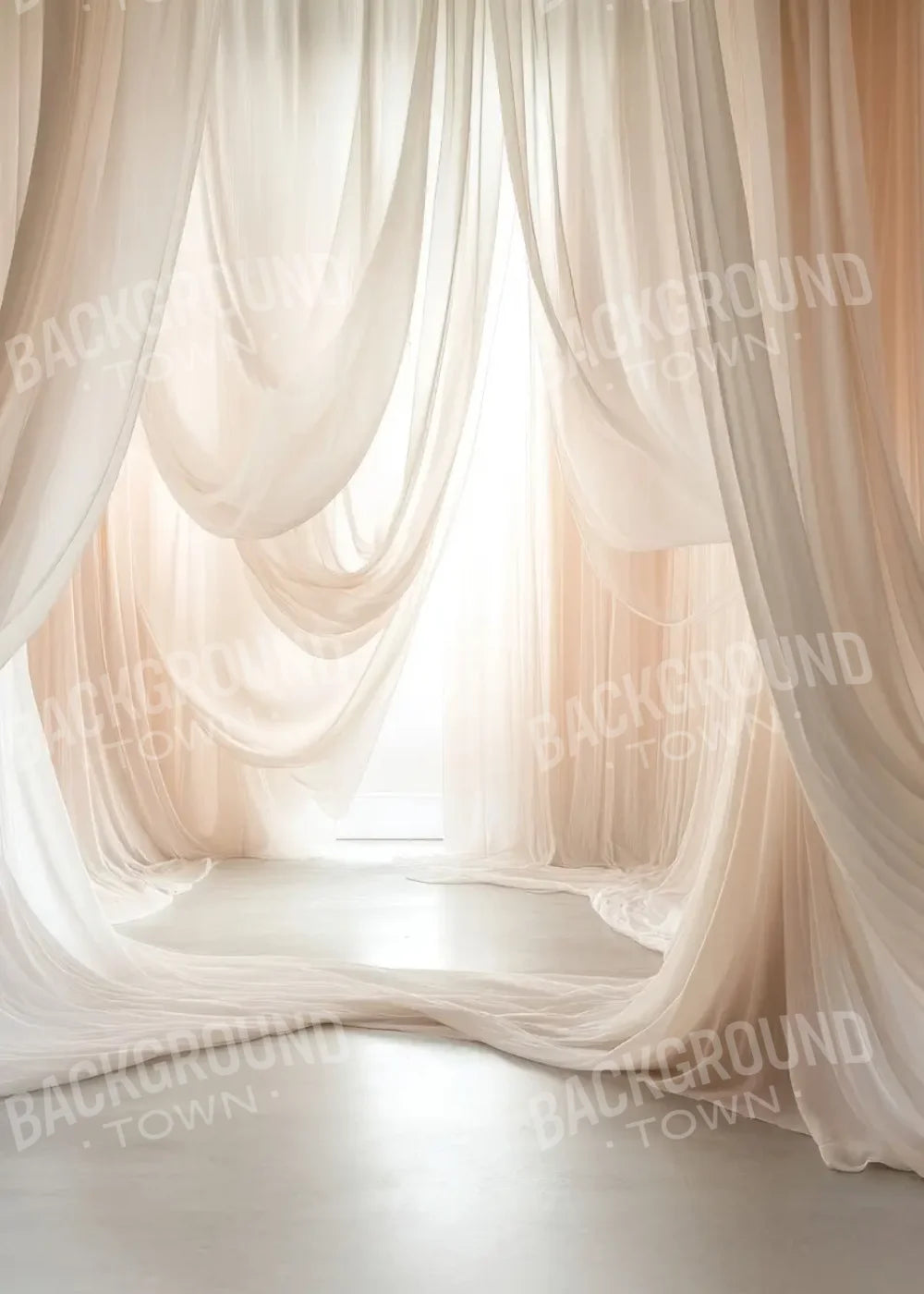Beige Sheer Drapery 5’x7’ UltraCloth (60 x 84 inch) Backdrop