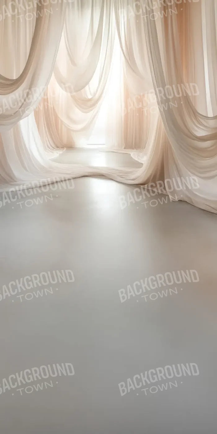 Beige Sheer Drapery Sweep 10’x20’ UltraCloth (120 x 240 inch) Backdrop