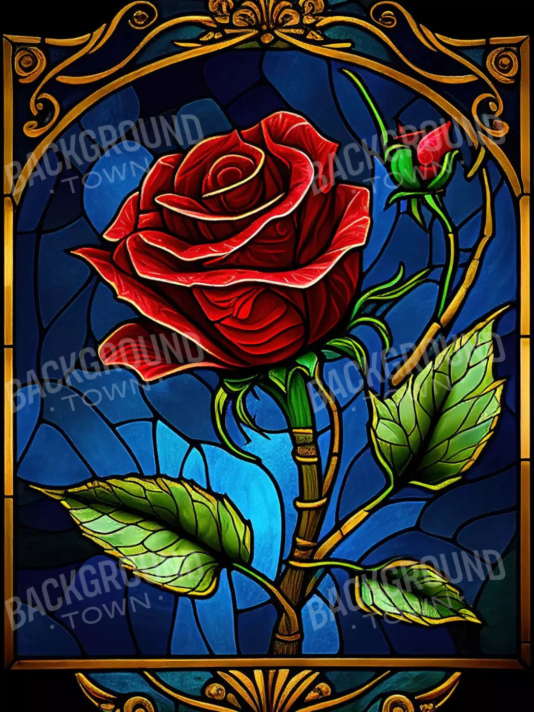 Belle And Beast 8X10 Fleece ( 96 X 120 Inch ) Backdrop