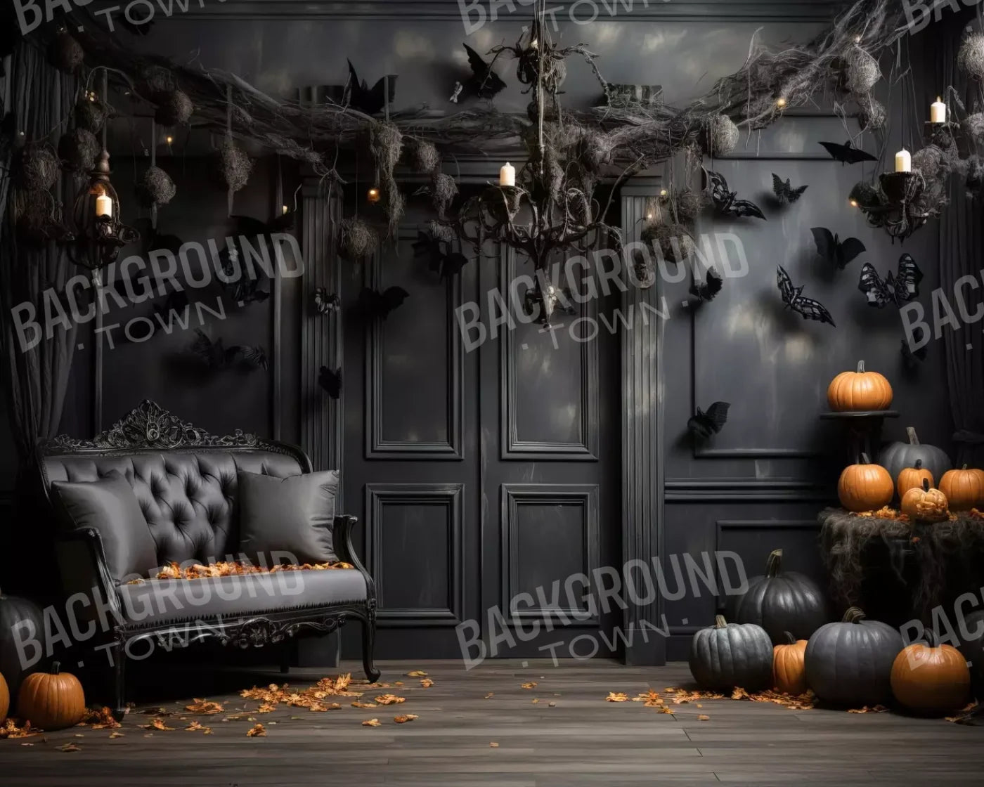 Bewitched With Bats Ii 10’X8’ Fleece (120 X 96 Inch) Backdrop